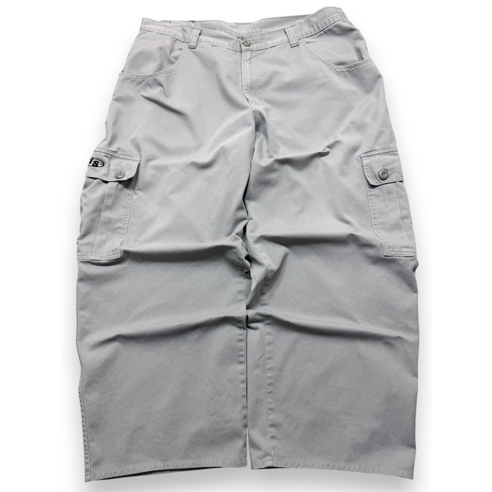 Vintage Interstate Freestyle Clothing Cargo Pants Gray 38 22" Leg Opening Baggy‎